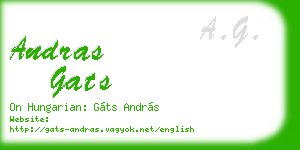 andras gats business card